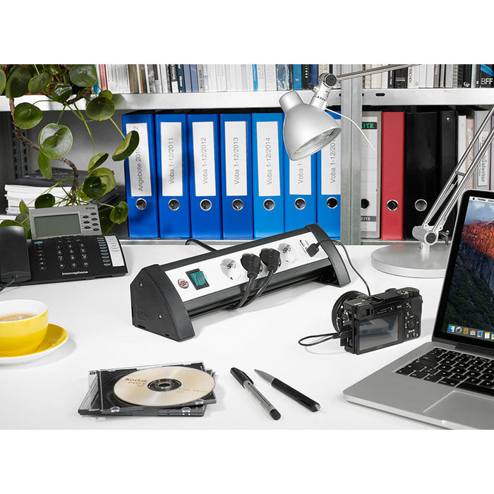 4-socket plugboard with power switch Brennenstuhl Premium-Office-Line 3600 W Black USB x 2 (1,8 m)