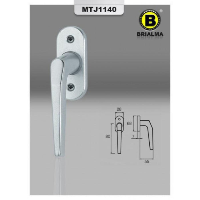 WINDOW HANDLE JOLLY ALUMINUM WHITE