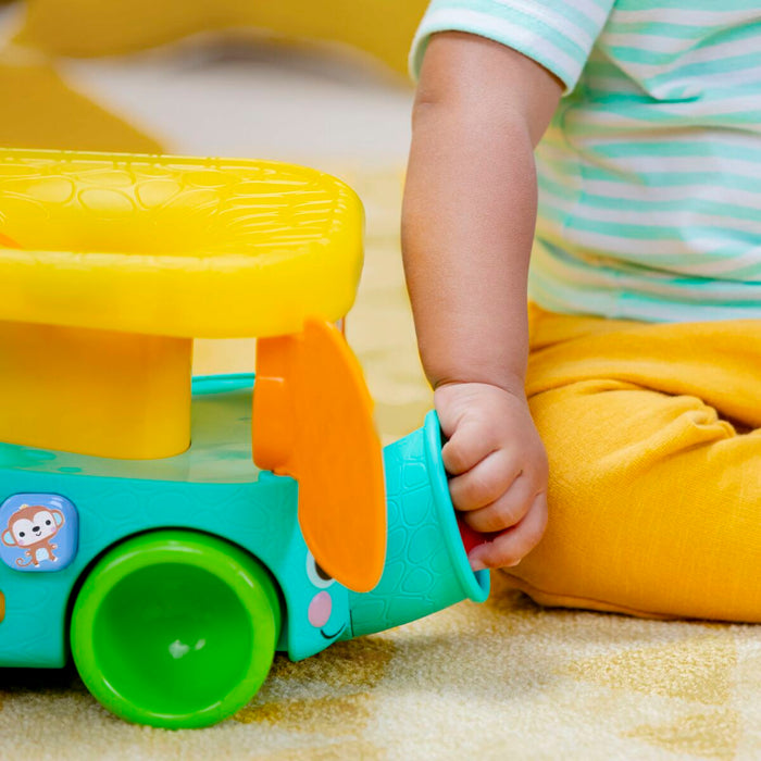 Pull-along toy Bright Starts Pop & Roll Safari Bus