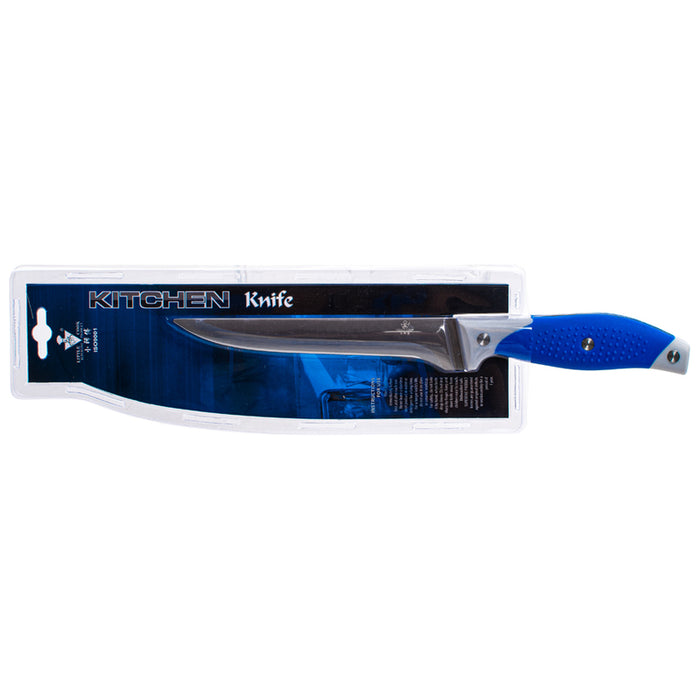 MEAT KNIFE WITH RUBBER HANDLE, 15CM BRIO