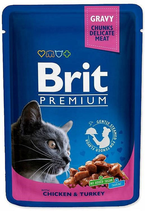 BRIT Cat Pouches Family Plate - wet cat food - 12 x 100g