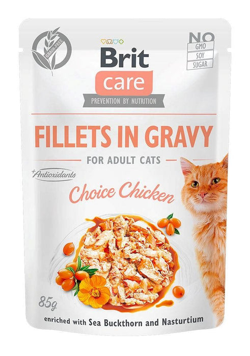 BRIT Care fillets in gravy box – wet cat food – 12x85g