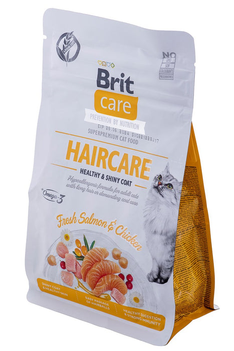 BRIT Care Grain Free Haircare Healthy & Shiny Coat - dry cat food - 400 g