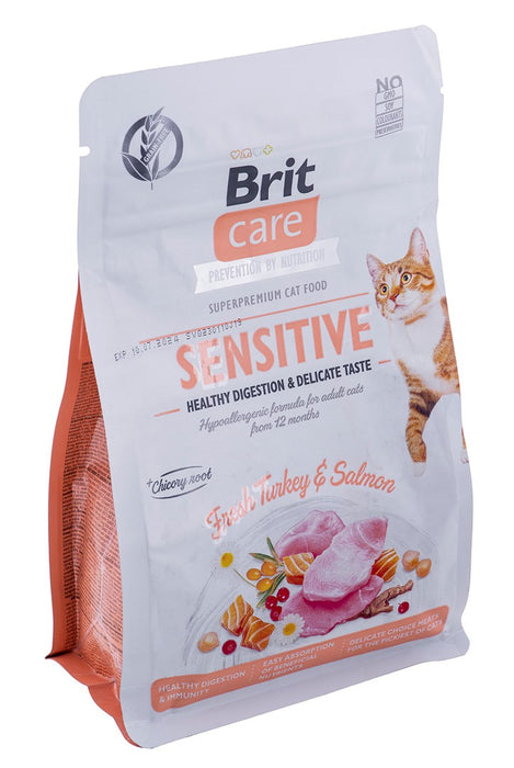 BRIT Care Grain-Free Sensitive Turkey&Salmon - dry cat food - 400 g