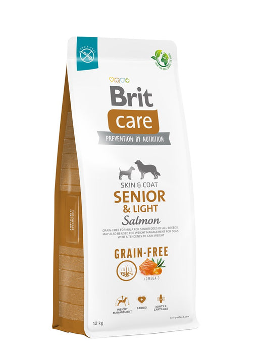 BRIT Care Senior&Light Salmon - dry dog food - 12 kg