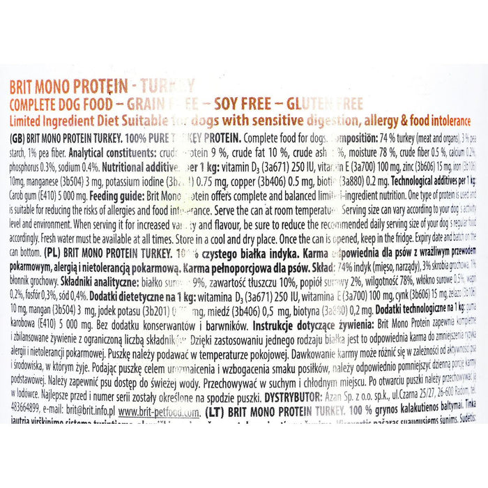 Wet food Brit Turkey 400 g