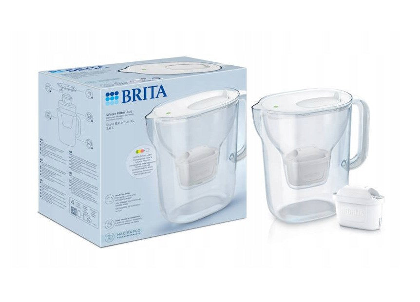 BRITA Style ESSENTIAL XL white filter jug + MX Pro Pure Performance filter