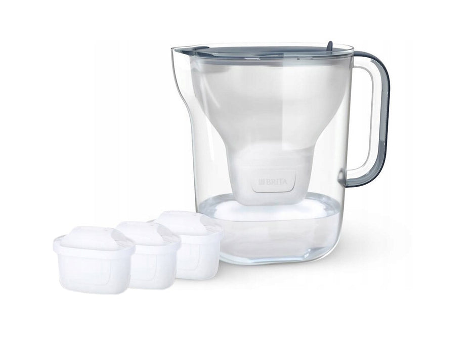 BRITA Style ESSENTIAL XL Water Filter Jug (Dark Blue) + 3 x MX Pro Pure Performance Filters