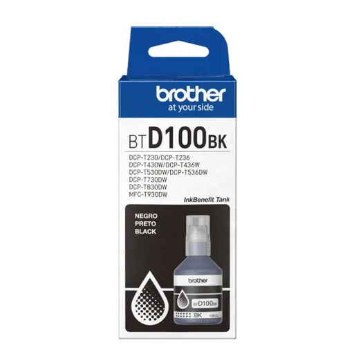 Brother BT-D100BK Black Ink Bottle - Консумативи за мастилоструйни устройства<<<BROTHER консумативи<<<BROTHER<<<PolyComp