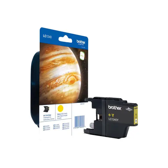 BROTHER LC-1240 ink cartridge yellow high capacity 600 pages 1-pack blister without alarm - Мастила и Мастилени