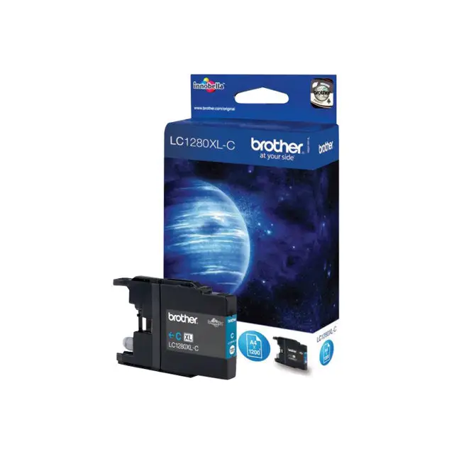 BROTHER LC-1280 ink cartridge cyan extra high capacity 1.200 pages 1-pack blister without alarm - Мастила и Мастилени