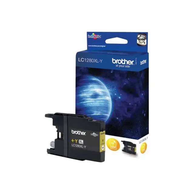 BROTHER LC-1280 ink cartridge yellow extra high capacity 1.200 pages 1-pack blister without alarm - Мастила и Мастилени