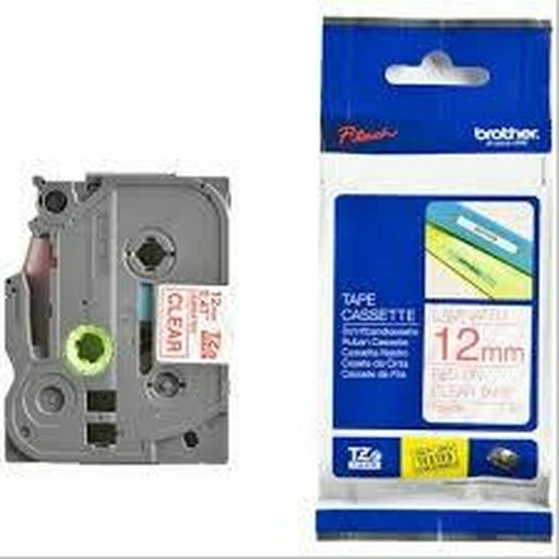 Brother TZe-132 Tape Red on Clear Laminated 12mm 8m - Eco - Консумативи за етикетни принтери<<<BROTHER