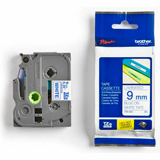 Brother TZe-223 Tape Blue on White Laminated 9mm 8m - Eco - Консумативи за етикетни принтери<<<BROTHER
