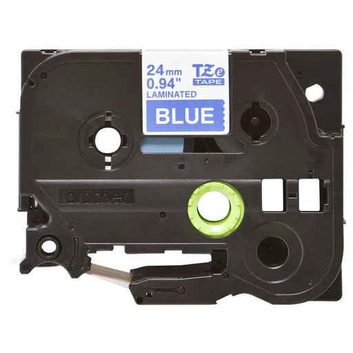 Brother TZe-555 Labelling Tape Cassette – White On Blue 24mm wide - Консумативи за етикетни принтери<<<BROTHER