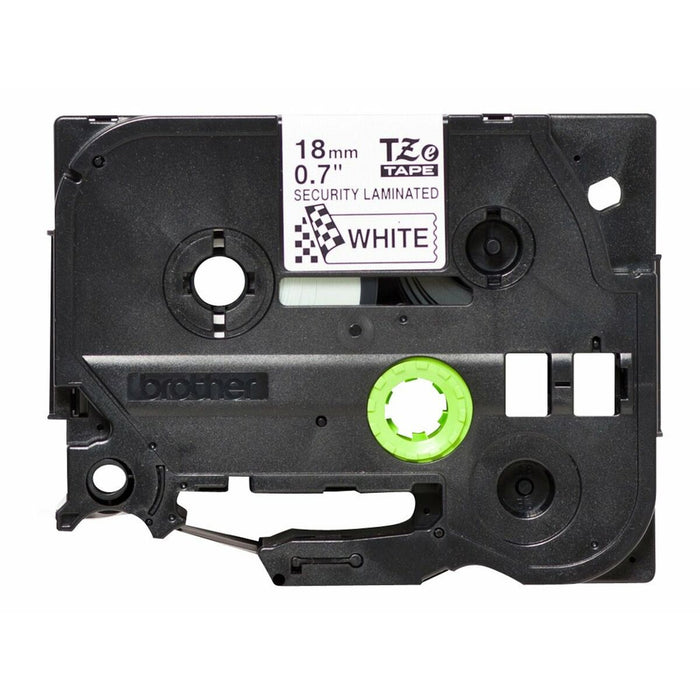 Brother TZe-SE4 Tape Black on White Security Tape 18mm - Eco - Консумативи за етикетни принтери<<<BROTHER