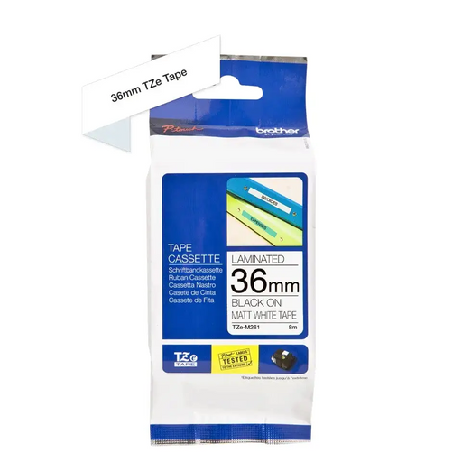 BROTHER TZeM261 tape black on white surface 36mm - Ленти и Етикети<<<Консумативи - Принтер за етикети<<<Печат Сканиране