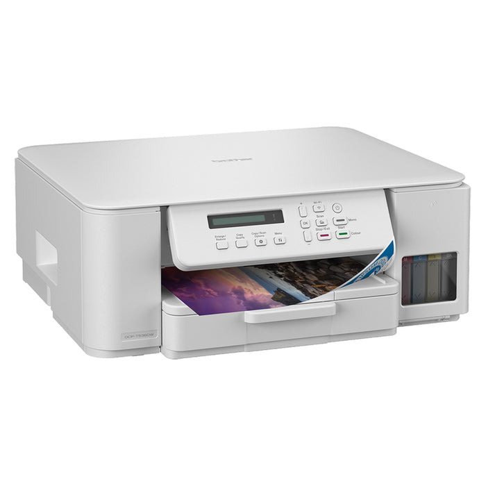 BROTHER DCPT536DWYJ1 Color Inkjet A4 MFP Ink Tank System Duplex 16/9ipm Wireless AirPrint White