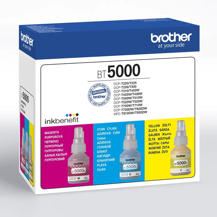 Brother Value Pack BT5000C, BT5000M, BT5000Y Ink Bottle for T420,T426,T520,T720,T920