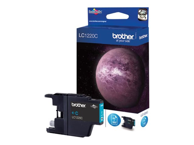 BROTHER LC-1220 ink cartridge cyan standard capacity 300 pages 1-pack blister without alarm