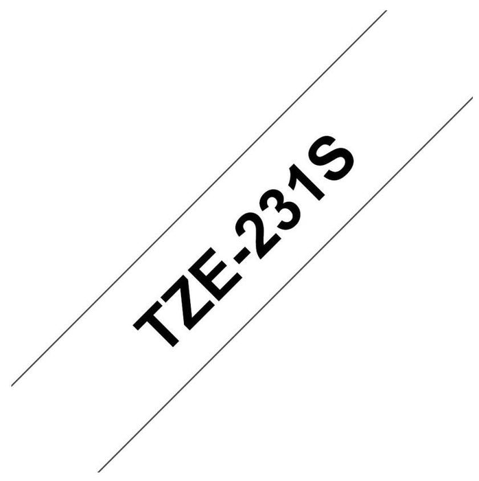 BROTHER TZE231S2 black/white 12mm 4m retail pack