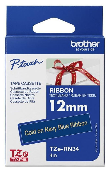 BROTHER textile tape gold/navy 12mm/4m