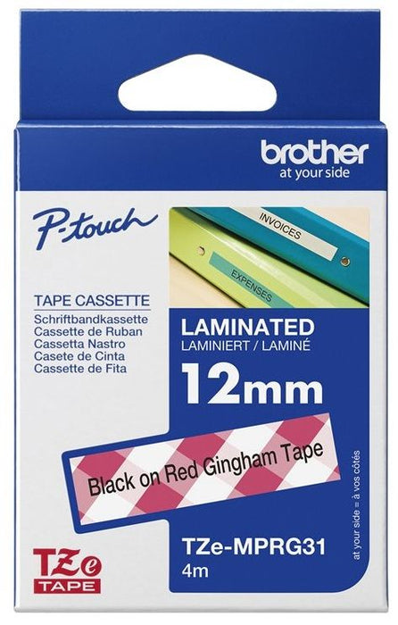 BROTHER TZe-MPRG31 tape black/square pattern 12mm/4m