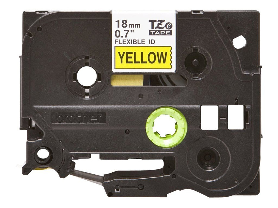 BROTHER TZEFX641 18mm BLACK ON YELLOW FLEXIBLE ID