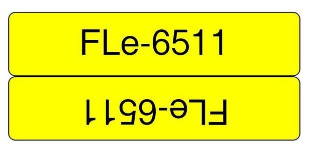 BROTHER FLe-6511 Black on White Flag Tape for Brother P-touch D800W P900W P950NW