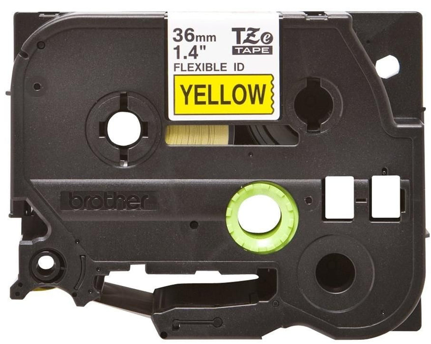 BROTHER TZEFX661 36mm Black on Yellow Flexible ID