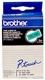 BROTHER P-Touch TC-791 black on green 9mm