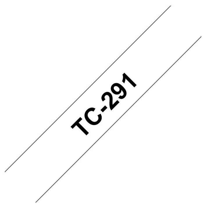 BROTHER P-Touch TC-291 black on white 9mm