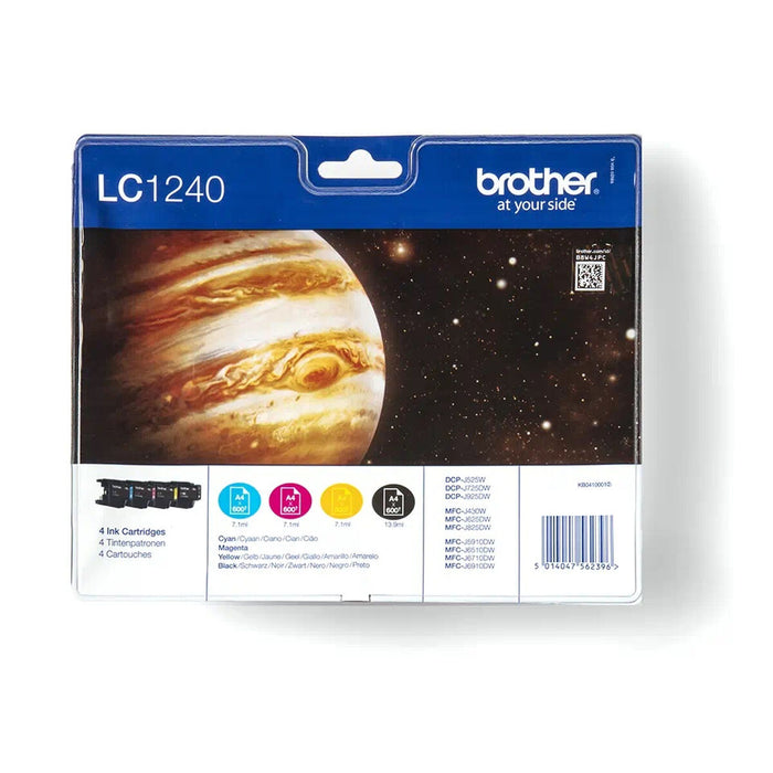 Brother LC-1240 BK/C/M/Y Value Bonus Pack Ink Cartridge for MFC-J6510/J6910