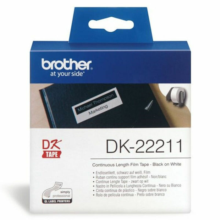 Brother DK-22211 White Continuous Film Tape 29mm x 15.24m