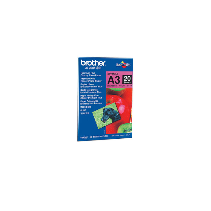 Brother BP-71GA3 Innobella Premium Glossy Photo Paper (A3/20 sheets)