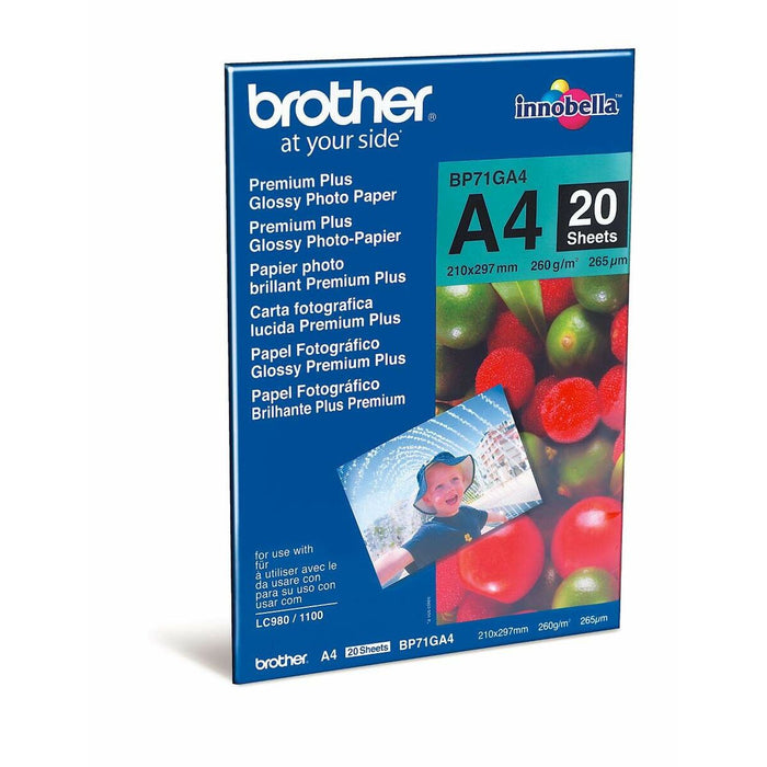 Brother BP71GA4 Premium Plus Glossy Photo Paper 20 Sheets