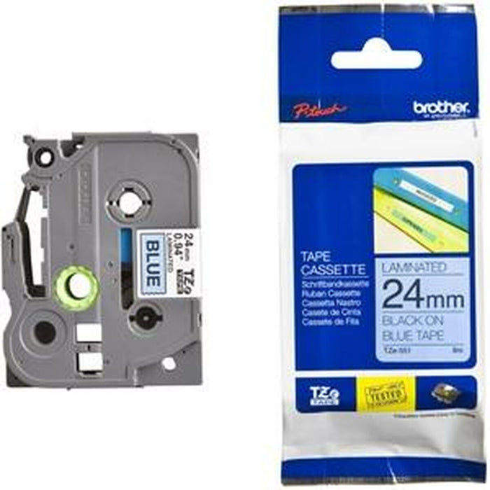 Brother TZe-551 Tape Black on Blue, Laminated, 24mm, 8 m - Eco