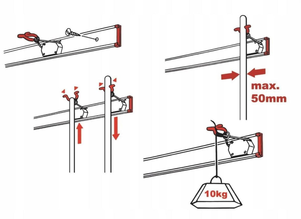 RAILS FOR ARRANGEMENT BRUNS 6PCS. CLIPS 1M