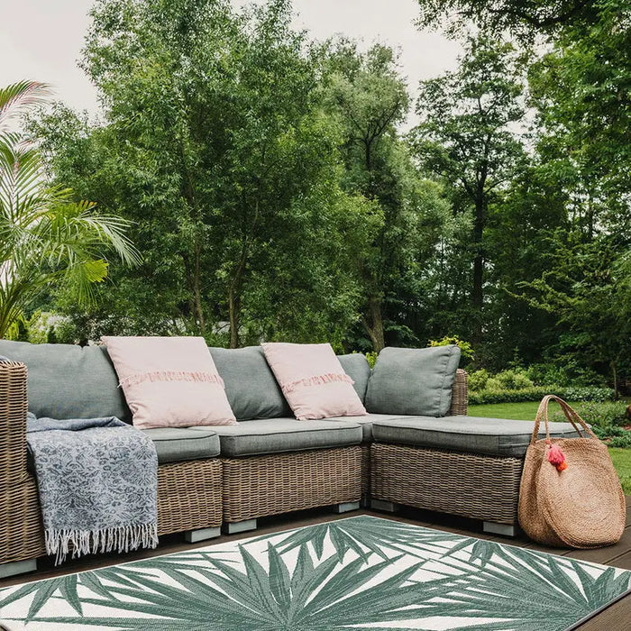 BRUSSELS CARPET 120X170 CM GREEN LEAVES CREAM - Килими<<<Килими<<<Мебели и
