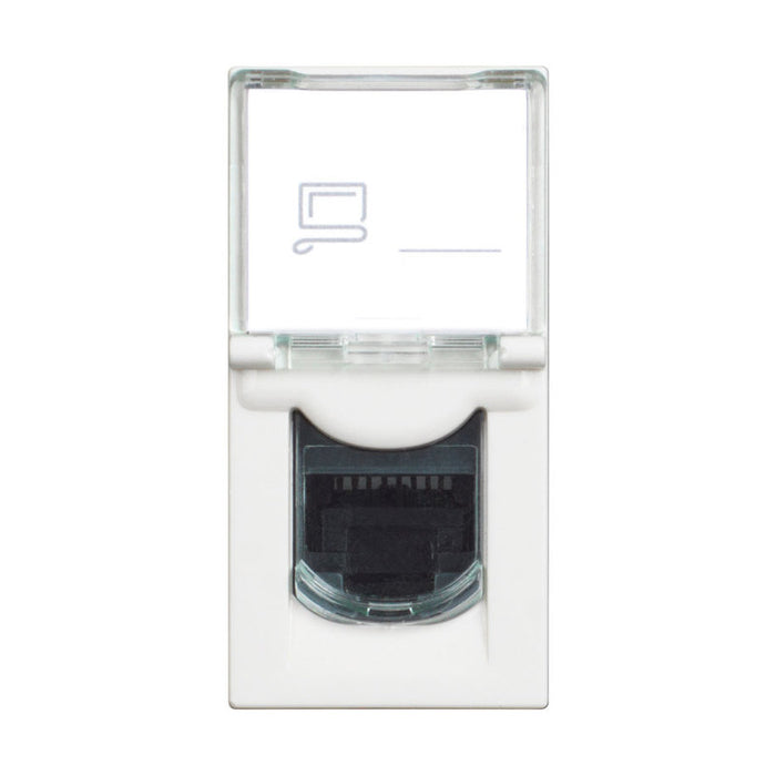 RJ45 UTP CAT 5E 1 MOD. WHITE BTICINO CLASSIA