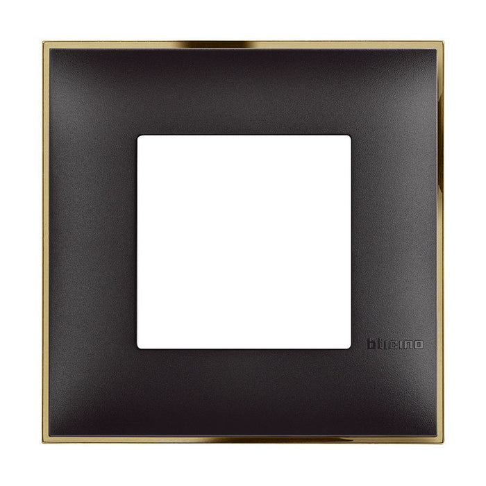 FRAME SINGLE BLACK WITH GOLD BTICINO CLASSIA