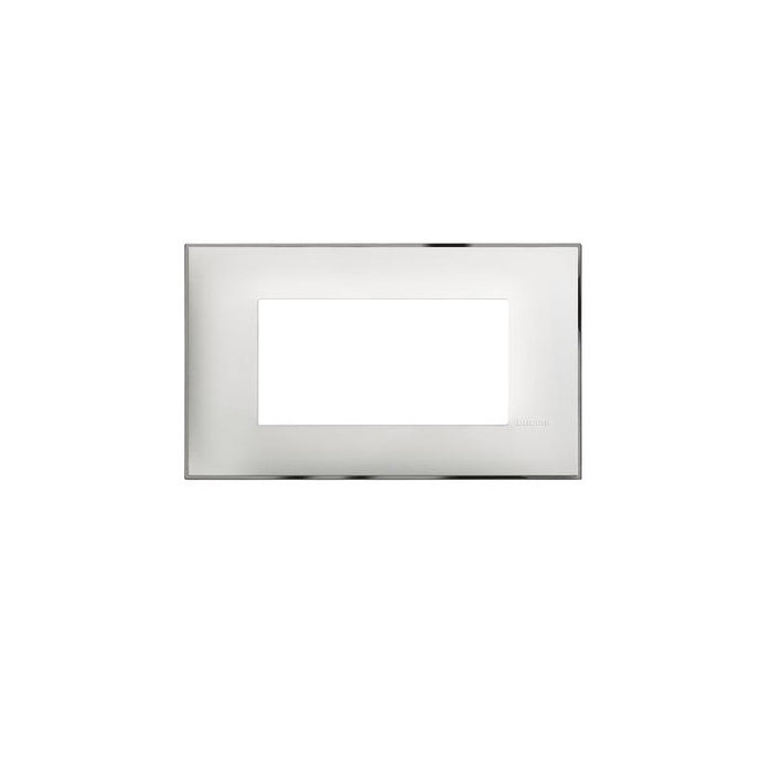 4-MODULE FRAME CLASSIA LEGRAND - WHITE WITH CHROME
