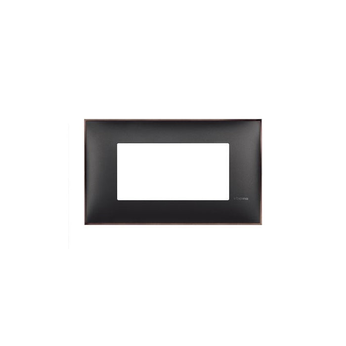 4-MODULE FRAME R4804BH CLASSIA LEGRAND - BLACK WITH NICKEL