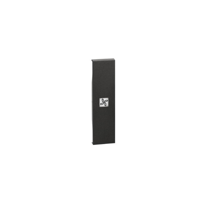 SINGLE MODULE FACE PANEL WITH FAN SYMBOL LN KG01RN LIVING NOW BITICINO - BLACK