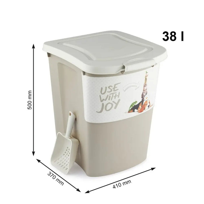 Bucket container Rotho Beige Plastic - Купички за храна и вода<<<Домашни Животни<<<Дом Градина<<<BigBuy&&&Bowls