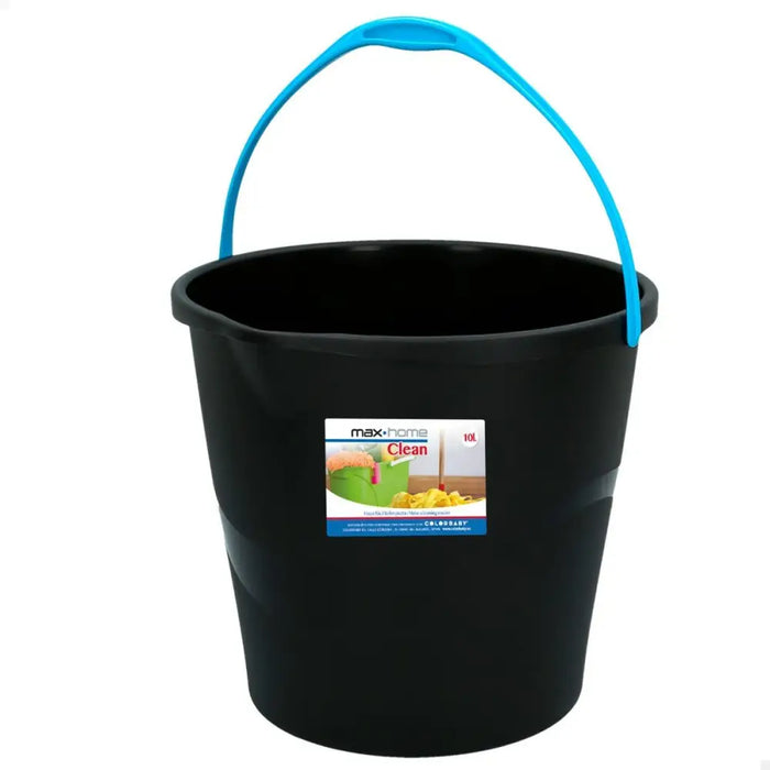 Bucket with Handle Colorbaby Black 10 L 29,5 x 26 x 28,5 cm (6 Units) - Почистване Прахосмукачки И Гладене<<<Дом