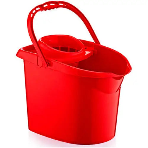 BUCKET WITH STRAINER VILLA 14L OVAL 41X31X30 CM HORECANO TE-100 - Продукти за почистване<<<Домашни