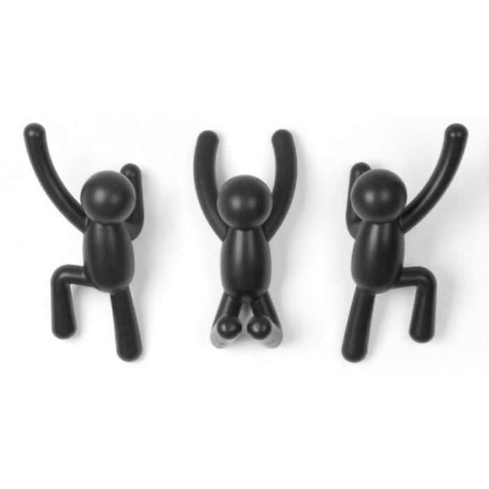 BUDDY WALL HANGER 3PCS BLACK UMBRA - Продукти за съхранение и организация на дрехи<<<Домашни потреби<<<Кухня<<<Praktiker