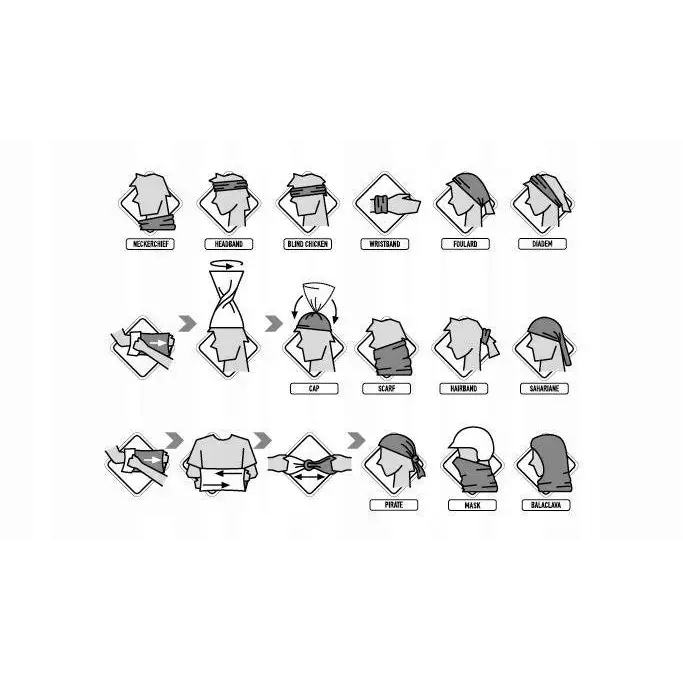 Buff Lightweight Merino Wool Multifunctional scarf Blue - Scarves scarfs chimneysODM-CAK<<<Military