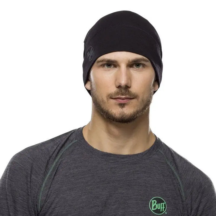 BUFF MERINO LIGHTWEIGHT BEANIE SOLID BLACK onesize cap Standard - HeadwearODM-NGL<<<Military clothingODM<<<ActionPL